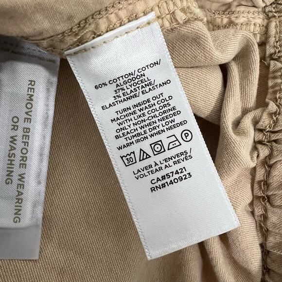 Loft Khaki Wide Leg Pants with Pockets Size Medium - Picture 8 of 8